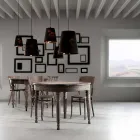 Llambë e Pezulluar në Liri Antracit me Printim të Brendshëm 2 Madhësi - Bramosia Viadurini