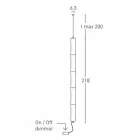 Llambë e Pezulluar në Polietilen të Bardhë dhe Metal të Prodhuar në Itali - Asturias Viadurini