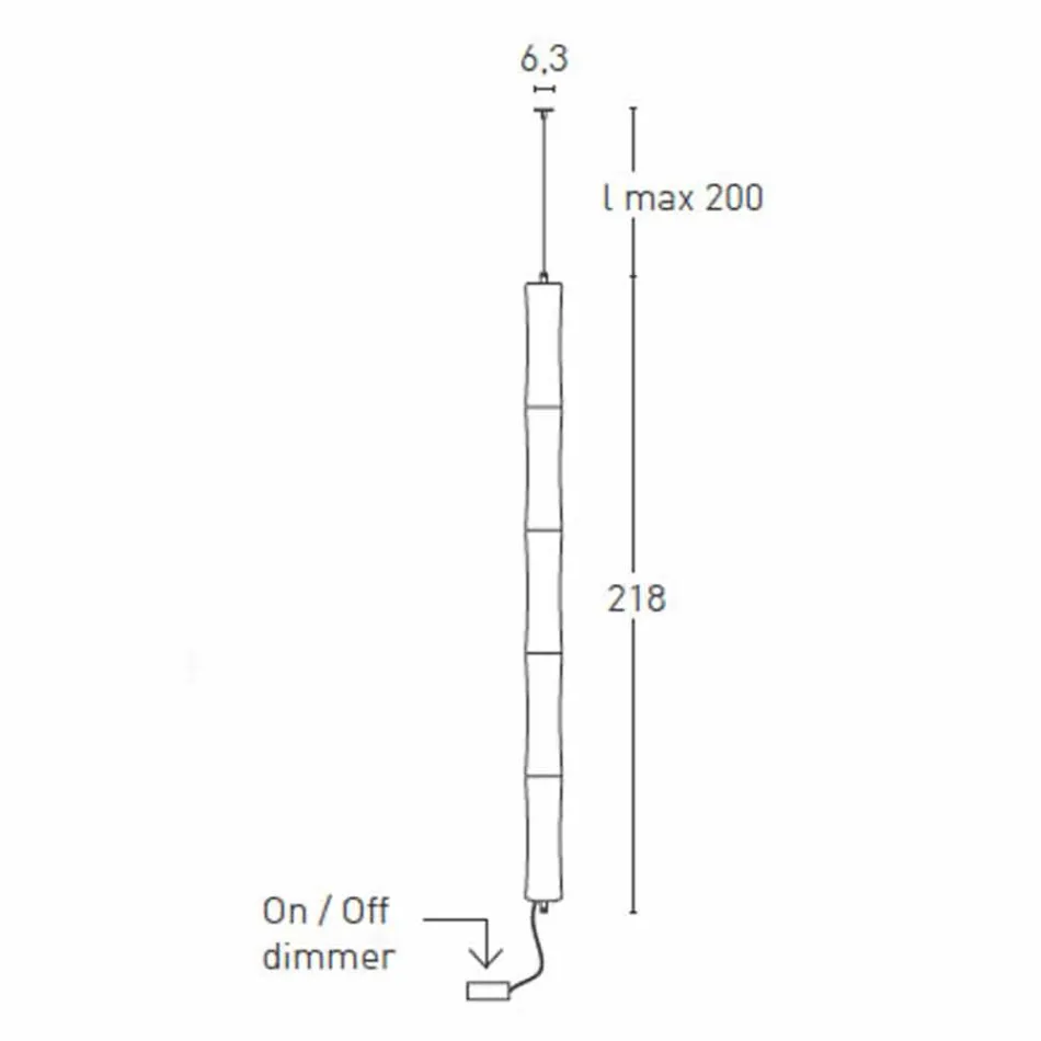 Llambë e Pezulluar në Polietilen të Bardhë dhe Metal të Prodhuar në Itali - Asturias Viadurini