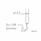 Llambë e Pezulluar në Polietilen të Bardhë dhe Metal të Prodhuar në Itali - Asturias Viadurini