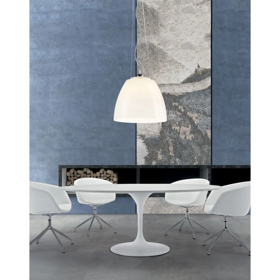 Llambë e varur me xham venecian me fryrje me dorë - Flora Viadurini