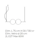 Llambë e varur në gotë veneciane të fryrë me dorë - Jupiter Viadurini