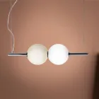 Llambë e varur në gotë veneciane të fryrë me dorë - Jupiter Viadurini