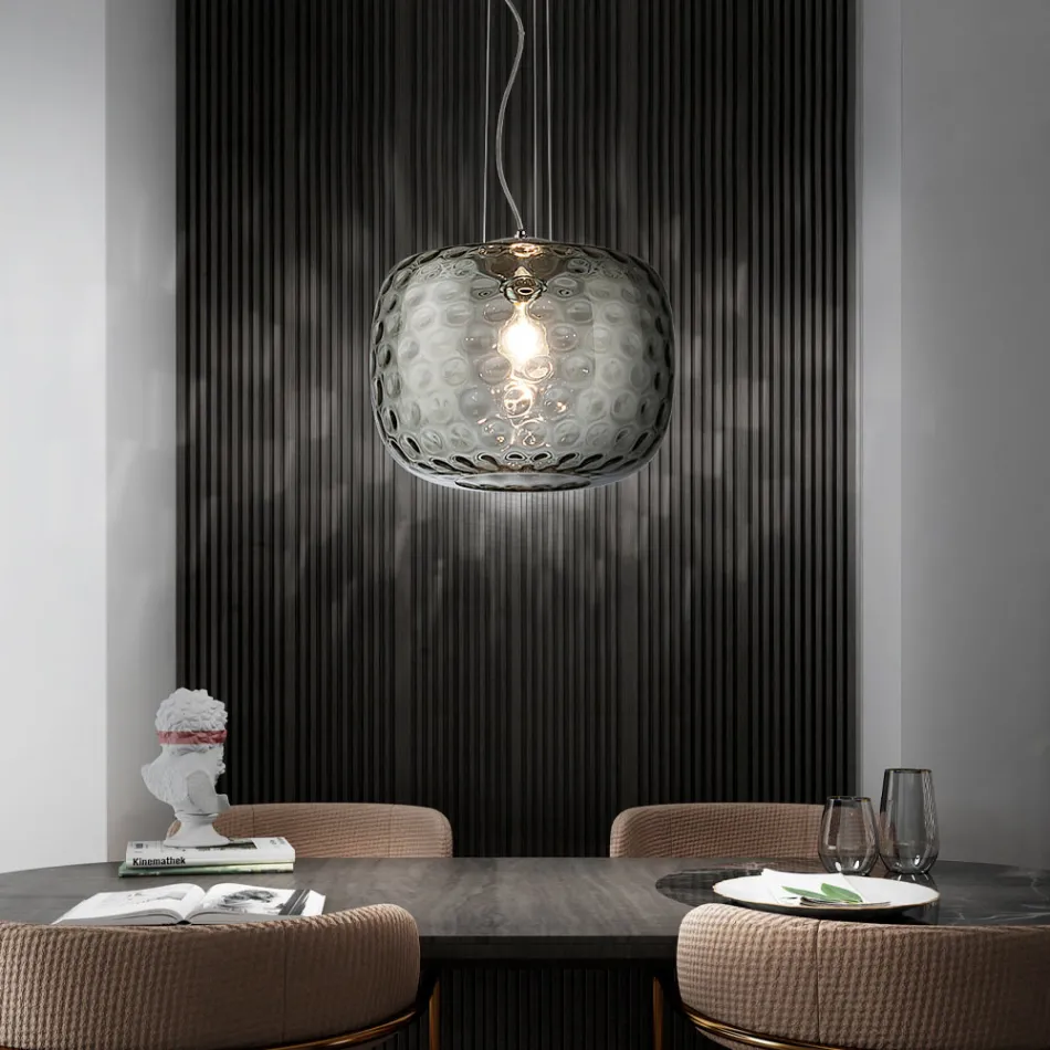 Llambë varëse e punuar me dorë veneciane me xham të fryrë - Cloe Balloton Viadurini