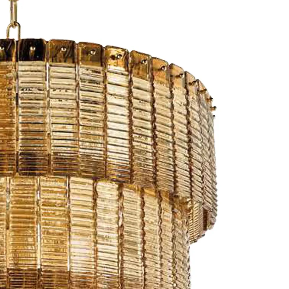 Llamba moderne e varur në xham luksoz të punuar me dorë, Prodhuar në Itali - Valadier Viadurini