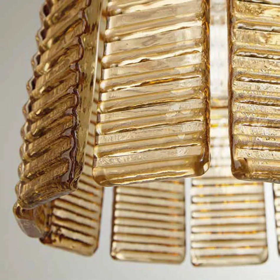 Llamba moderne e varur në qelq luksoz të punuar me dorë, Prodhuar në Itali - Valadier Viadurini