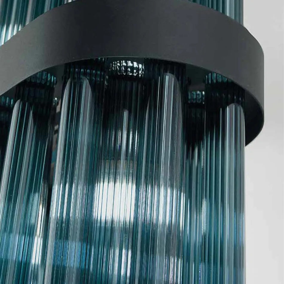 Llambë moderne e varur në qelq luksoz të prodhuar në Itali - Maesta Viadurini