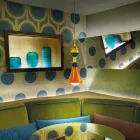 Llambë varëse shumëngjyrëshe Slide Otello Alumini i varur prodhuar në Itali Viadurini