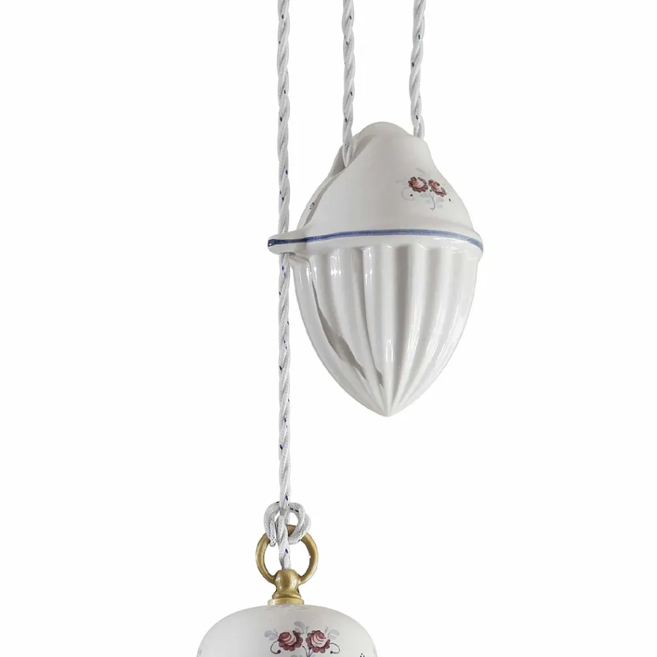 Llamba e varur qeramike e punuar me dore ne Qeramike dhe Hekur - Rome Viadurini