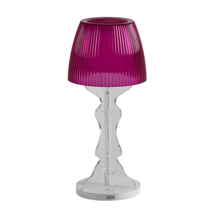 Llambë Tavoline Kristal Akrilik Kapelë Prismatike me Ngjyrë - Amiglia Viadurini