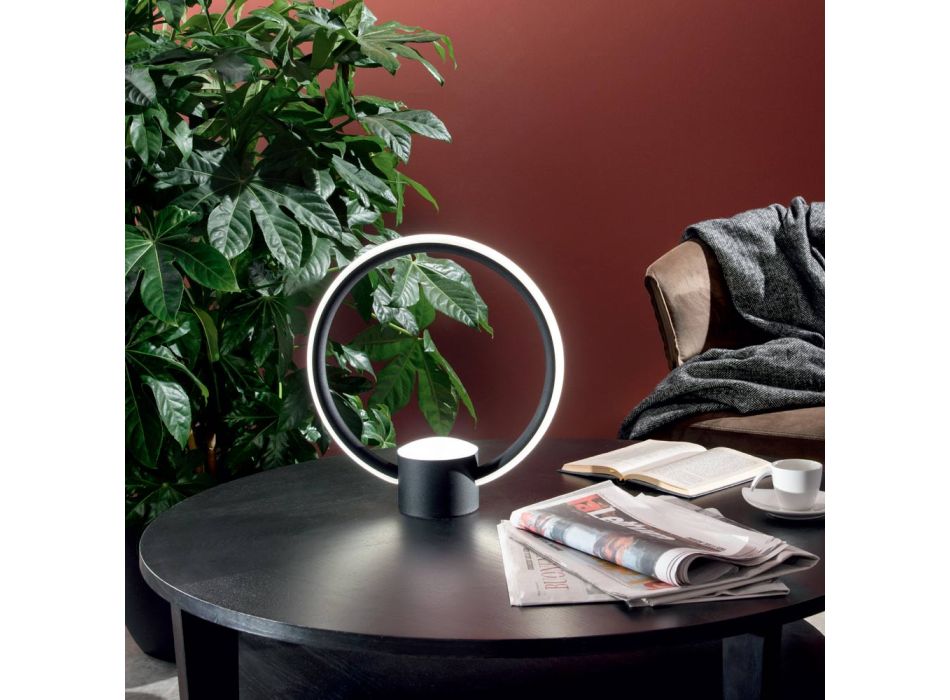 Llambë Tavoline moderne LED në Metal me Difuzor Polimer - Lumina Viadurini