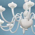 Llambadar 12 dritash në Venecia Xham dhe Metal Prodhuar në Itali - Foscarino Viadurini