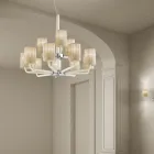 Llambadar 12 Dritash në Venecia Qelqi dhe Metal Prodhuar në Itali - Graham Viadurini