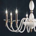 Llambadar klasik 18 dritash në xham të fryrë dhe detaje me dorë - Phaedra Viadurini