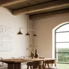 Llambadar prej bronzi me 3 drita në stilin Vintage Prodhuar në Itali - Cascina nga Il Fanale Viadurini