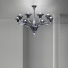 Llambadar qelqi venecian 8 Drita Prodhuar në Itali - Ismail Viadurini