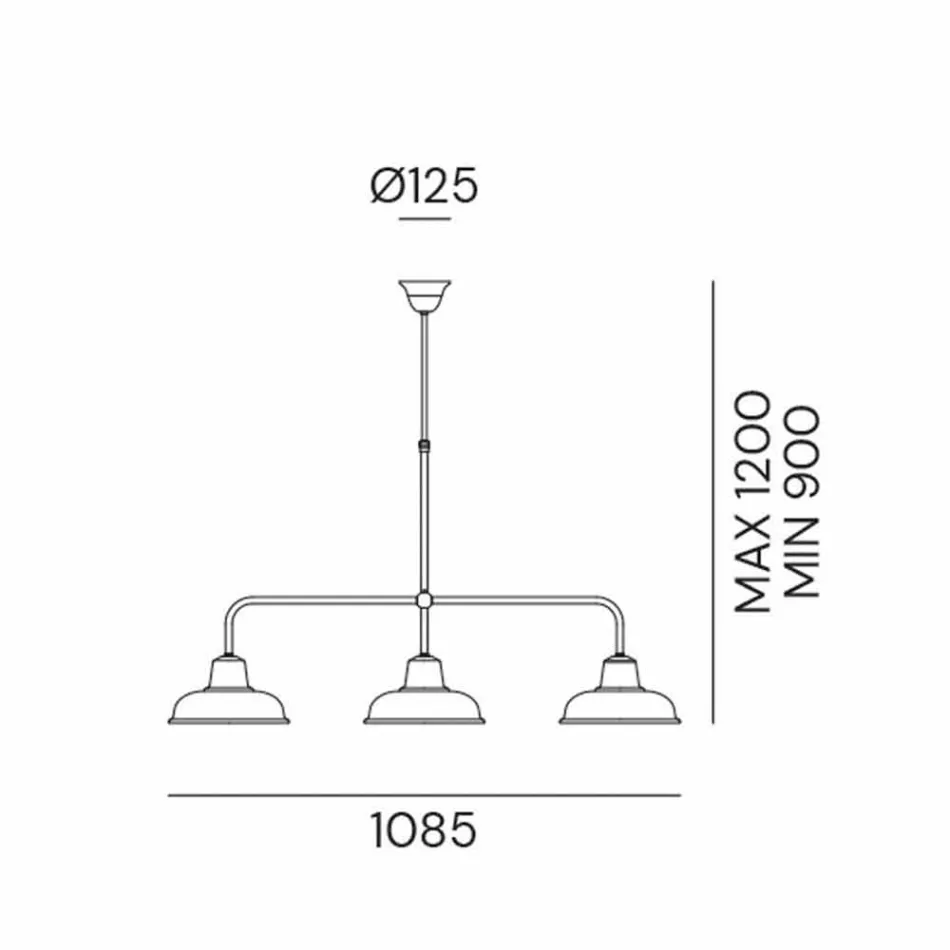 3 Llambadar Dritash në Dizajn të Vjetër prej Bakri dhe tunxhi - Contrada nga Il Fanale Viadurini