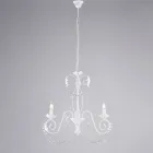 Llambadar me 5 drita në metal dhe kristal për ndriçim dramatik – Perla Viadurini