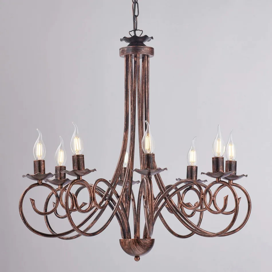 Llambadar me pesë drita në metal dhe xham për një dritë të ekuilibruar dhe të shpërndarë – Laguna Viadurini