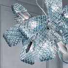 9 Llambadar qelqi i lehtë nga Venediku, i punuar me dorë në Itali - Diamonique Viadurini