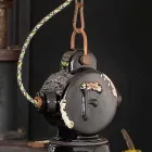 Llambadar zjarri qeramike dhe metalike Angela Ferroluce Viadurini