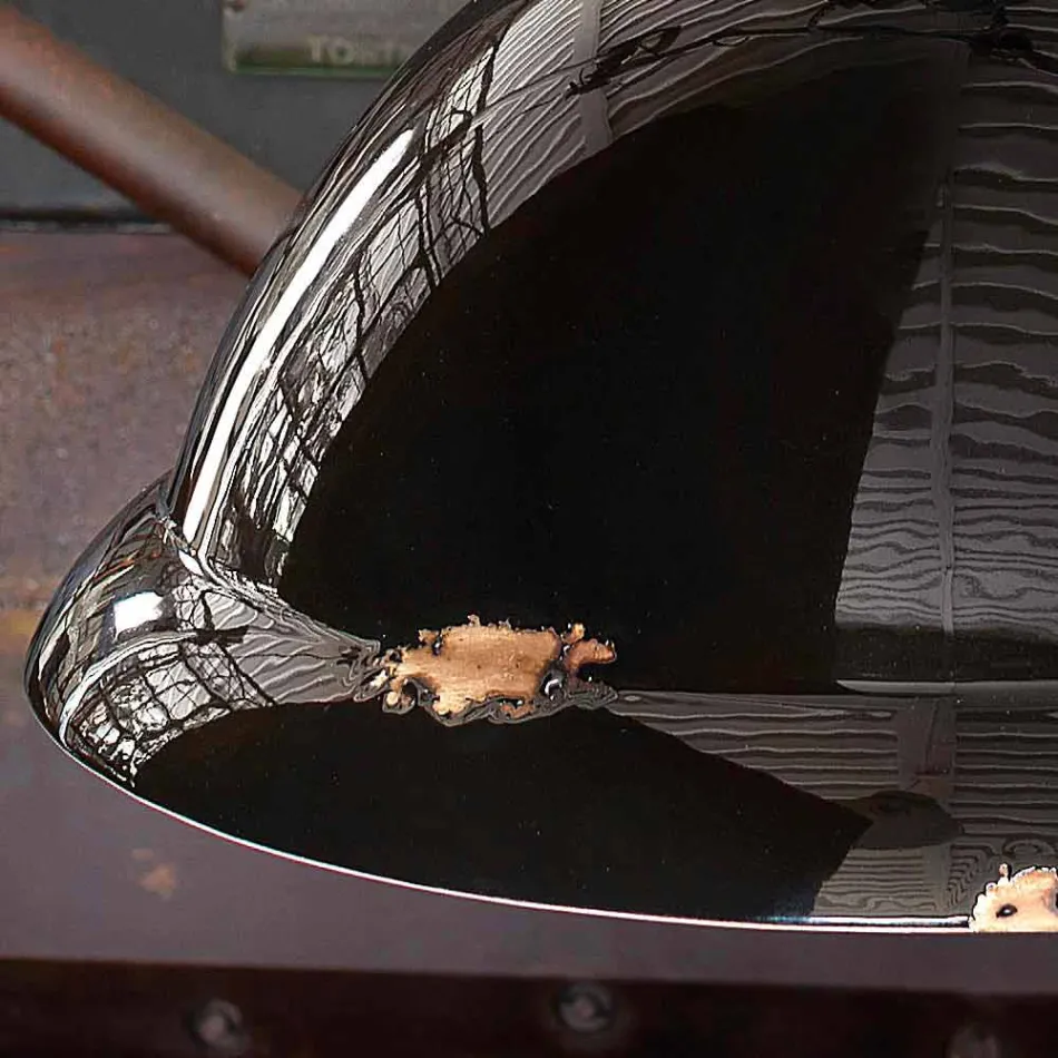 Llambadar zjarri qeramike dhe metalike Angela Ferroluce Viadurini