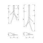 Llambadar pezullues me rozetë të vetme në dru Prodhuar në Itali - Orlov Viadurini