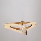 Llambë varëse metalike Apus e bardhë kromuar argjendi Viadurini