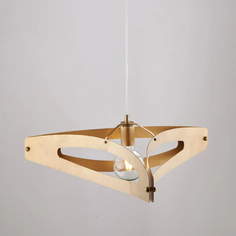 Llambë varëse metalike Apus e bardhë kromuar argjendi Viadurini