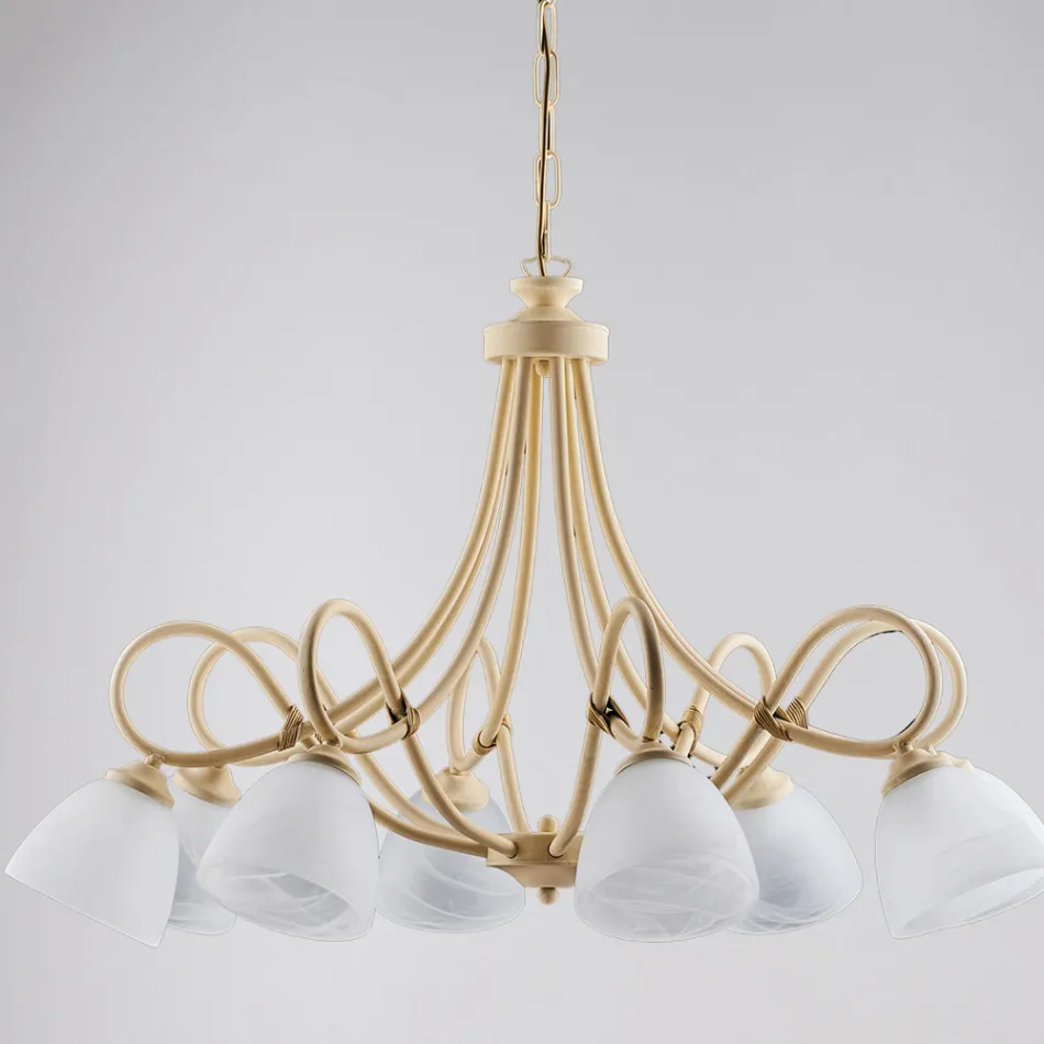 Dritë varëse për ambiente të brendshme Cosmo prej metali dhe qelqi të zi Viadurini