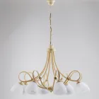 Dritë varëse për ambiente të brendshme Cosmo prej metali dhe qelqi të zi Viadurini