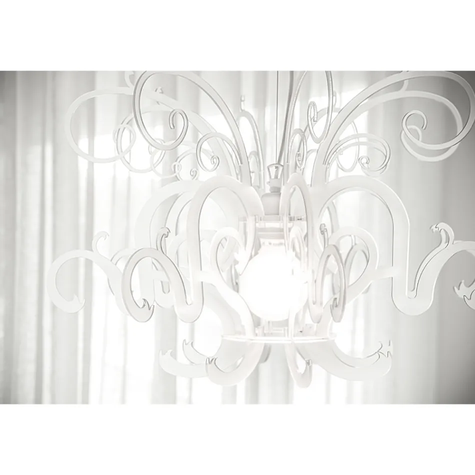 Llambadar pezullimi në pleksiglas të riciklueshëm të bardhë ose të zi - Sancho Viadurini