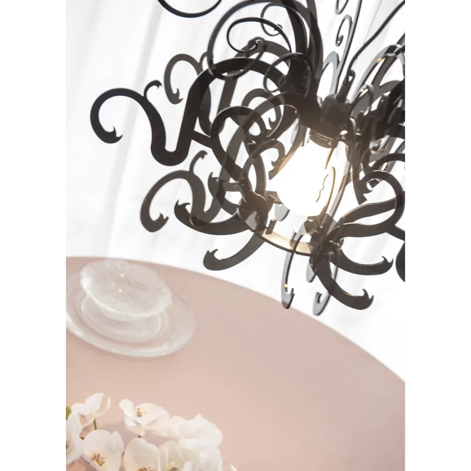 Llambadar pezullimi në pleksiglas të riciklueshëm të bardhë ose të zi - Sancho Viadurini