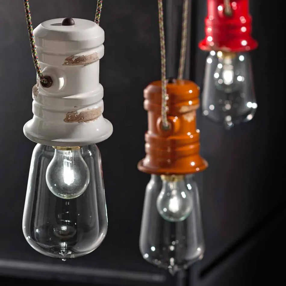 Llambadar me tre pezullime artizanale pezullim Jayda Ferroluce Viadurini