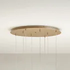 Llambadar i varur metalik i lyer me ar me 8 drita LED - Kedri Viadurini