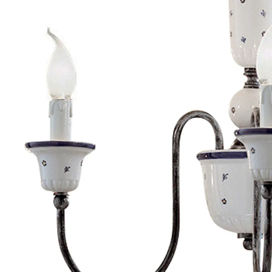 Llambadar prej tunxhi prej qeramike dhe antik i punuar me dorë - Sanremo Viadurini