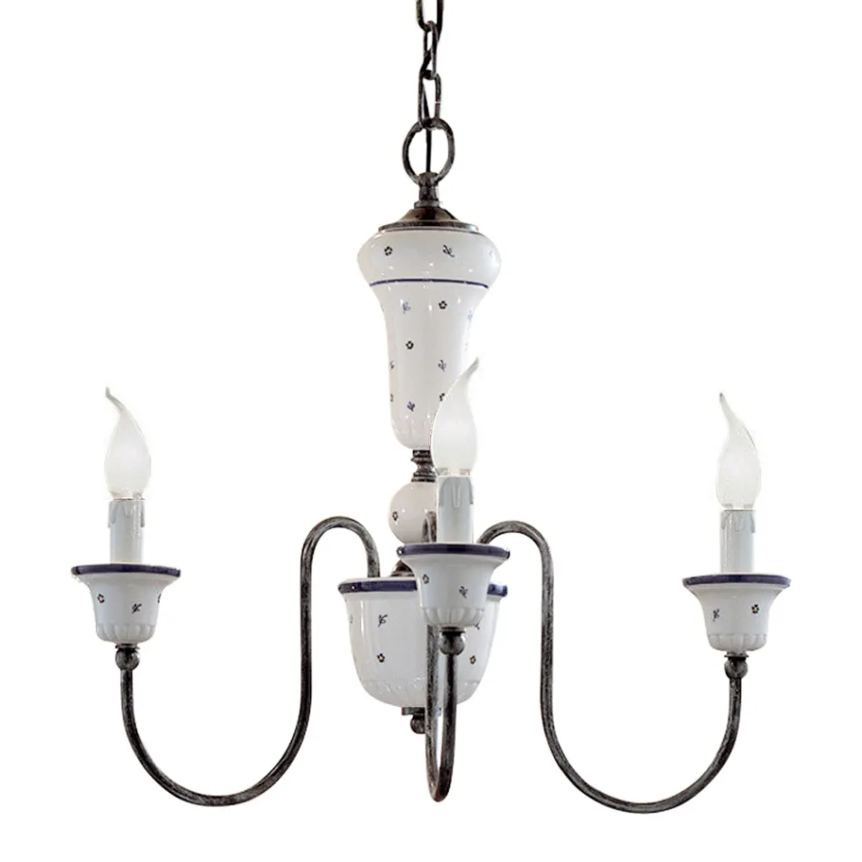 Llambadar prej tunxhi prej qeramike dhe antik i punuar me dorë - Sanremo Viadurini