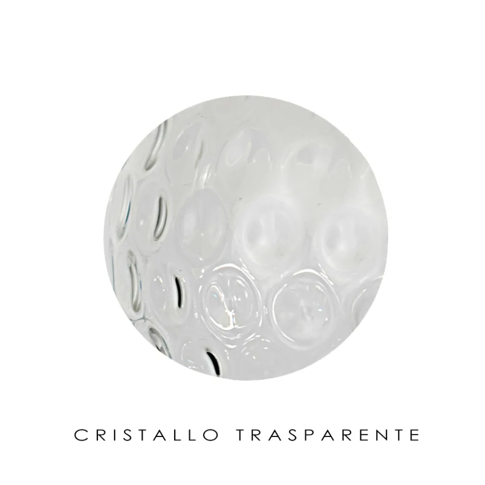 Llambadar i punuar me dorë nga qelqi dhe metali Venecias - Bolle Balloton Viadurini