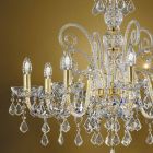 Klasik llambadar 8 dritat në qelq venecian Prodhuar në Itali - Firentine Viadurini