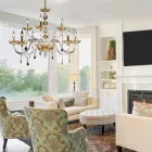 Llambadar klasik desgin me 9 drita xhami dhe daltë Belle Viadurini