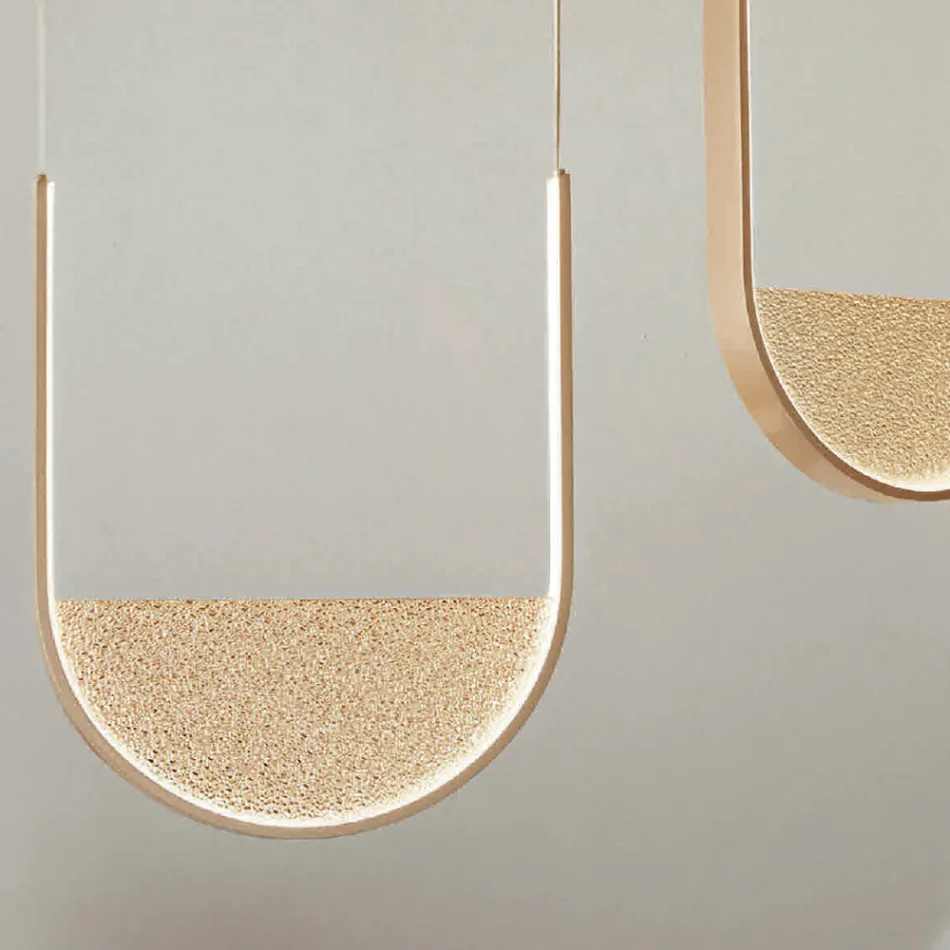 Llambadar me 2 LED me futje të lëvizshme në xhami të grimcuar - Catalpa Viadurini