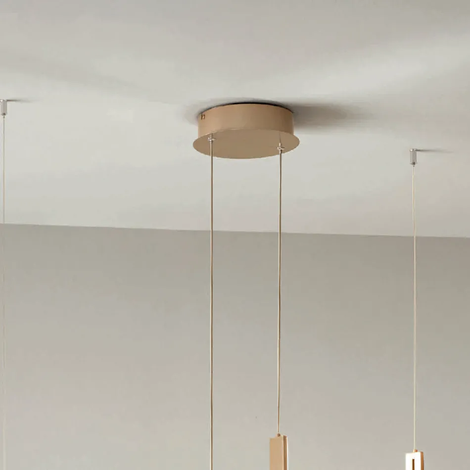 Llambadar me 2 LED me futje të lëvizshme në xhami të grimcuar - Catalpa Viadurini