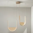 Llambadar me 2 LED me futje të lëvizshme në xhami të grimcuar - Catalpa Viadurini