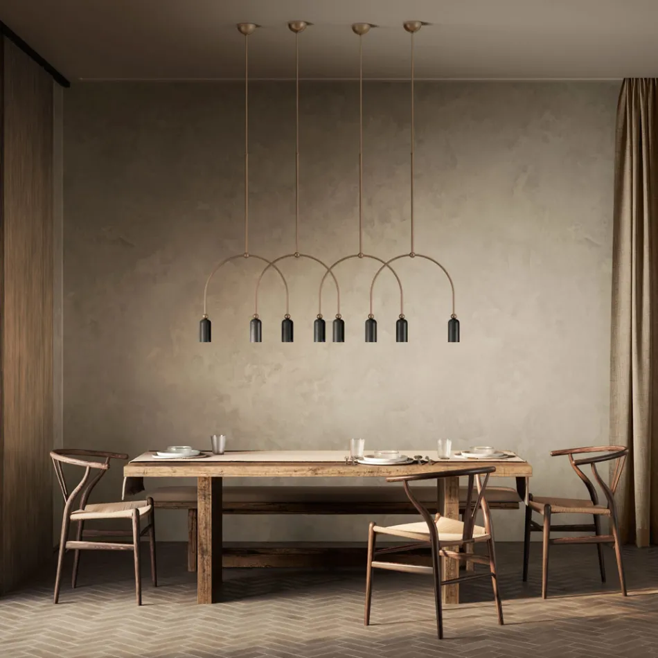 Llambadar me 2 drita me dekorime te ndryshme Made in Italy - Lady Viadurini