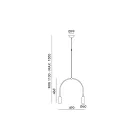 Llambadar me 2 drita me dekorime te ndryshme Made in Italy - Lady Viadurini