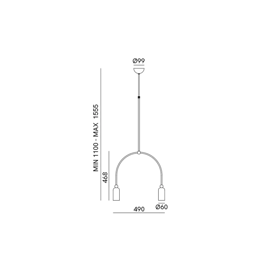 Llambadar me 2 drita me dekorime te ndryshme Made in Italy - Lady Viadurini