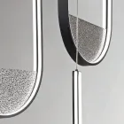 Llambadar me 3 LED me futje të lëvizshme në xhami të grimcuar - Catalpa Viadurini