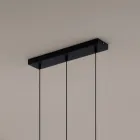 Llambadar me 3 LED në alumin të veshur me pluhur dhe kabllo të rregullueshme - Buxus Viadurini