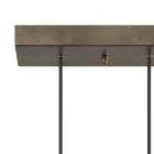 Llambadar me 5 drita në hekur dhe qelq Prodhuar në Itali - Me vranësira Viadurini