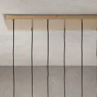 Llambadar me 6 drita në xham të fryrë në formën e një sfere Prodhuar në Itali - Prilla Viadurini